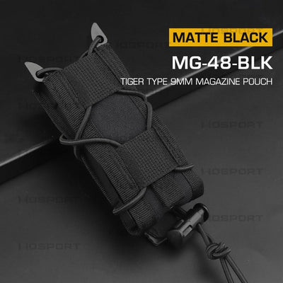 WST Tiger Type 9mm Magazine Molle Pouch - Black-Wosport-