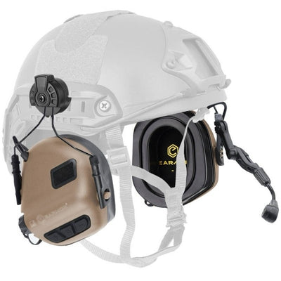 EARMOR M32 PLUS Electronic Tactical Headset, Headband / Helmet Mount - Tan-EARMOR-