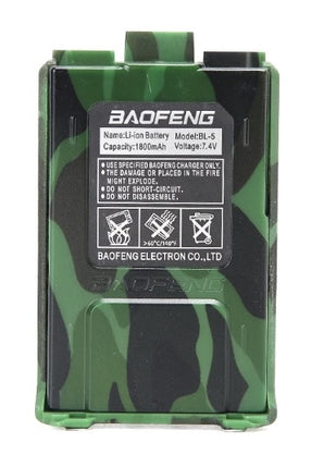Li-Ion Battery for the Baofeng UV-5R Radio, 1800 mAh - Camo-BAOFENG-