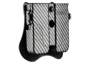 Tasca portacaricatori doppia AMOMAX Universal Double Pistol Magazine Pouch — Carbon-AMOMAX-