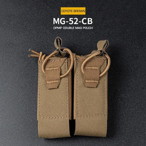 Tasca portacaricatori Wosport DPMP Double 9mm MOLLE — Coyote-Wosport-