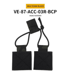 Fastener with velcro for open pouch - MC Black-Wosport-