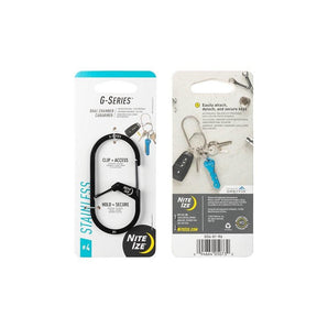G-SERIES(TM) DUAL CHAMBER CARABINER, black - size 4-NITE IZE-