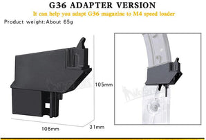 Lever Speedloader G36 Adapter - Black-Wosport-