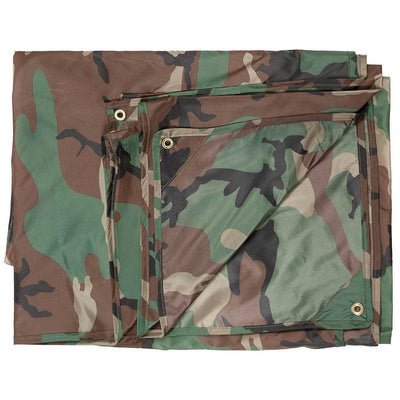 Lightweight Waterproof Tarp 3x3 m - Woodland-MFH-