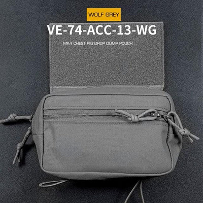 MK4 Chest Rig Drop Dump Pouch - Grey-Wosport-
