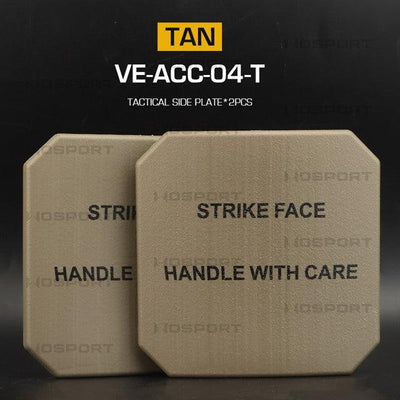 Tactical Side Pads 6x6'' Dummy - plastic (2PCS) - TAN-Wosport-